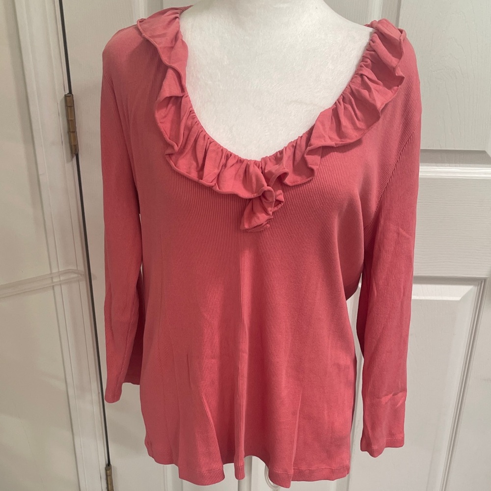 CHAPS ROUNDED NECK TOP NWOT SZ XL